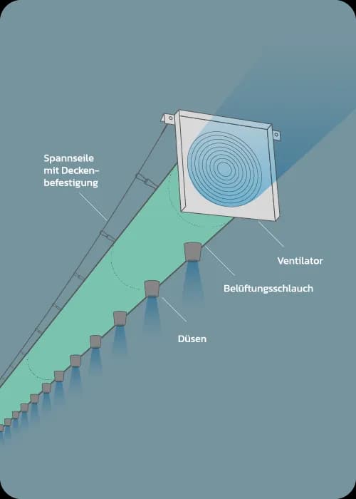Effiziente Schlauchbelüftung für gesunde Rinderställe
